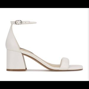 White Block Heel - Size 9.